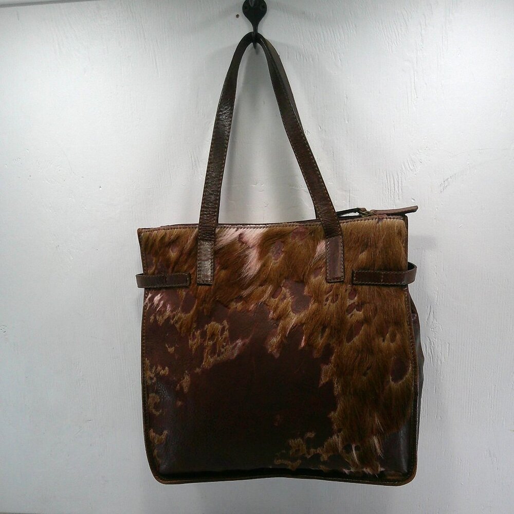 Roberta Gandolfi Handcrafted Italian luxury Leather "hair-on-hide Shoulder bag - Picture 3 of 10